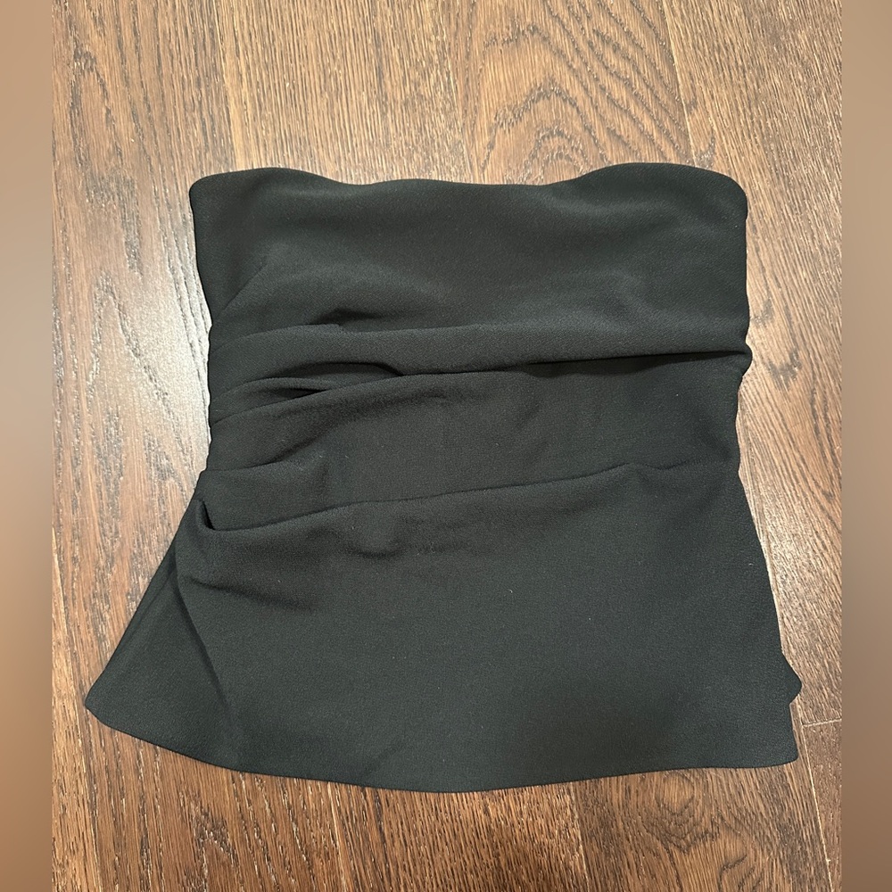 Abercrombie Sweetheart Strapless Top in Black